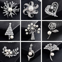 New Arrivel Fashion Women Cubic Zircon Brooches Pin Sweater Coat Accessories Feather Flower Insect Beautiful Broches Pins broche 2024 - buy cheap
