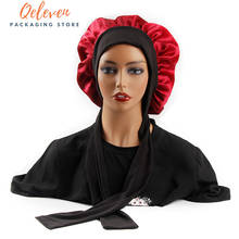 Touca de cabelo feminina com logo personalizada, chapéu com faixa de cabeça de cetim e controle de bordas largas 2024 - compre barato