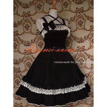 Fondcosplay gothic lolita punk doce moda vestido de algodão preto cosplay traje personalizado [ck1164] 2024 - compre barato