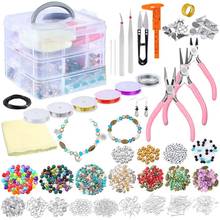 Jewelry Making Tool Kit with Beads Charms Findings Jewellery Pliers Beading Wire for DIY Necklace Bracelet Earrings Accessories 2024 - buy cheap