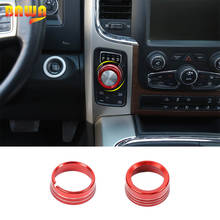 BAWA Car Gear panel Headlight Switch Button Knob Aluminum alloy Decoration Ring for Dodge RAM 2010-2017 2024 - buy cheap