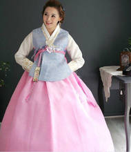 Платье ручной работы на заказ, корейский Классический женский костюм, корейский ханбок 2024 - купить недорого