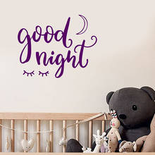 Drop Shipping Good night Wall Art Decal Decoration Fashion Sticker For Kids Rooms Decoration Waterproof Wall Art Decal 2024 - buy cheap