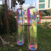 Tubo de coluna de espelho inflável gigante reflexivo, modelo cilíndrico para decoração de mercado 2024 - compre barato