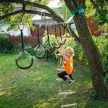 Outdoor Swing Rings Gymnastic Ring Climbing Hanging Rings Swings Accessories Children Climbing Equipment Garden Fitness Toys 2024 - buy cheap