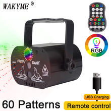 60 моделей лазерный светильник RGB диско этапа лазерный проектор лампа USB голос Управление вечерние светильник s для танцпол KTV 2024 - купить недорого