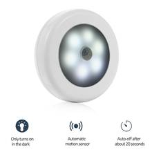 6 LED Wireless PIR Human Motion Sensor Night Light Sensing Lights Wall Lamp Closet Cabinet Stairs Automatic Lamps 2024 - buy cheap