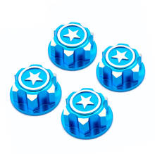 4 pces alumínio 17mm hex porcas da roda dustproof anti-skid rodas substituição para 1/8 traxxas x-maxx cimeira e-revo buggy truck rc carro 2024 - compre barato