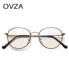 OVZA-Montura de gafas de Metal para hombre y mujer, lentes ópticas clásicas ovaladas, estilo Retro, S1092 2024 - compra barato