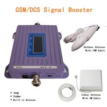 Усилитель сотового сигнала GSM 900 1800 усилитель GSM 2G 4G ретранслятор Интернет усилитель сотового телефона + плоская/потолочная антенна 2024 - купить недорого