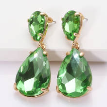 Wholesale New Boho Rhinestone Drop Dangle Earrings  Women New Cute Statement Hanging Earrings Pendientes Jewelry Shipping 2021 2024 - buy cheap
