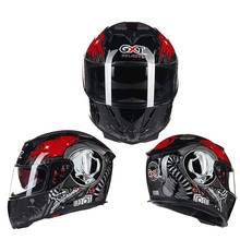 Casco de Moto de cara completa aprobado por DOT, protector para Motocross, doble lente, para carreras 2024 - compra barato