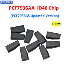 Chip de llave de coche en blanco PCF7936AA ID46, Chip de cifrado para llave de coche PCF7936AA, Chip transponedor (versión actualizada PCF7936AS), 10 unids/lote 2024 - compra barato