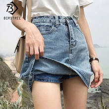 Plus Size Women Loose Cotton Denim Skirts Spring Summer Casual High Waist A-line Mini Skirts Female Bottoms New 2020 B03507O 2024 - buy cheap