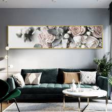 Impresiones en lienzo de flores rosas para decoración del hogar, pósteres de plumas rosas para pared, pinturas en lienzo para dormitorio de niñas 2024 - compra barato