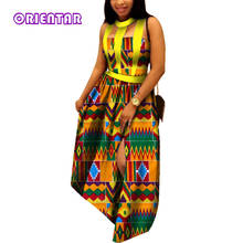 African Dresses for Women Fashion Sleeveless Bandage Ankara Dresses African Print Long Split Dress Summer Plus Size WY3545 2024 - buy cheap