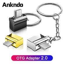 Ankndo-Cable adaptador OTG tipo C, convertidor de Cable tipo C a USB con llavero de Metal, teclado de ratón, disco USB Flash OTG 2024 - compra barato
