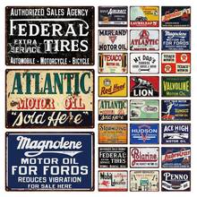 Motor Oil Garage Metal Tin Signs Motorcycle Car Retro Stickers Plaque Metal Vintage Metal Wall Art for House Living Room 2024 - buy cheap