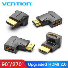 Адаптер-переходник Vention HDMI адаптер 270 прямоугольный разъем (под углом 90 градусов) для мужчин и женщин кабель конвертер 4K HDMI удлинитель для PS4 PS5 HDTV HDMI разъем 2024 - купить недорого