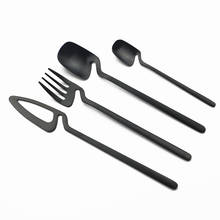 4Pcs Dining Spoon Fork Cutlery Set Ice Cream Desserts Soup Coffee Use Home Kitchen Table Decor Flatware Sets Kitchen Tools 2024 - buy cheap