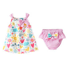 Newborn Toddler Baby Girls Clothes Cotton Summer Tops Dress+Shorts Outfits Sets 2024 - buy cheap