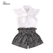 2020 Baby Summer Clothing Toddler Kids Baby Girls Shirt Top Short Pants Leopard 2Pcs Outfit Clothes 2024 - buy cheap