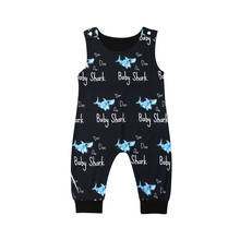 Baby One Pieces Rompers Newborn Boys Shark Sleeveless Cotton Cartoon Jumpsuit Overall Outfit 2024 - buy cheap
