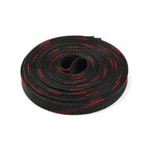 Funda trenzada negra y roja de 100M, protector de Cable expandible, aislamiento de glándula de alambre apretado, 2/4/6/8/10/12/15/20/25mm 2024 - compra barato