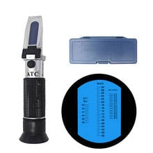 58-90%/12-27%/38-43Be' Tri-Scale Honey Refractometer Brix / Moisture / Baume Tester Meter ATC, Sugar Water Content Level 2024 - buy cheap