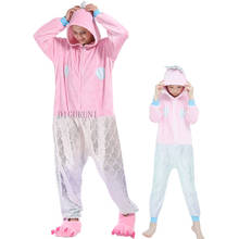 Unisex Adults Mermaid Animal Pajamas Anime Onesie Stitch Unicorn Panda Tiger Flannel Cartoon Cute Warm Cosplay Sleepwear 2024 - buy cheap