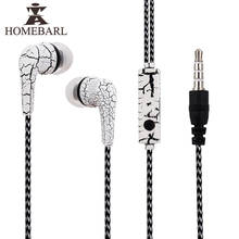 Homebarl fone de ouvido intra-auricular, fones com fio trançado j5, estéreo para iphone samsung galaxy s6 s5 s4 s7 s8 e microfone 2024 - compre barato