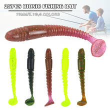 25PCS Fishing Lure Simulation Artificial Soft T-tail Bionic Worm Bait Fishing Tackle &T8 2024 - buy cheap