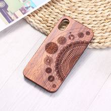 Funda de madera con grabado de Mandala del espacio cósmico para iPhone, carcasa de madera natural para iPhone 6, 6S, 6Plus, 7, 7Plus, 8, 8Plus, XR, X, XS, Max, 11 Pro Max 2024 - compra barato