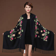 Black Scarves Shawl Women Winter Artificial cashmere Flower Wrap Shawl new Scarf Tassels 2020, for women, scarf, shawl, for spring Winter autumn summer, as pictures show 2024 - buy cheap