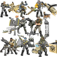 Military Series WWII Soldier Fighter Artillery Weapon Accessories City Police DIY Model Building Blocks Bricks Toys Gifts 2024 - buy cheap