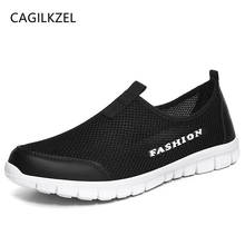 CAGILKZEL 2020 Summer Style Unisex Sneakers Men Shoes Breathable Mesh Casual Shoes Men Slip-on Outdoor Walking Shoes Big Size 46 2024 - buy cheap