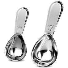 Jaswehome Coffee Scoop 2pcs/set Stainless Steel Coffee Measuring Spoon Kitchen Measuring Tools 15ml 30ml Measure Spoons 2024 - buy cheap