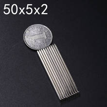 2/5/10/20/50Pcs 50x5x2 Neodymium Magnet 50mm x 5mm x 2mm N35 NdFeB Block Super Powerful Strong Permanent Magnetic imanes 2024 - buy cheap