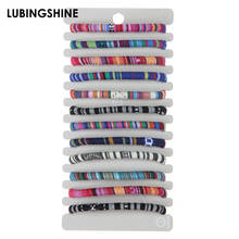 Conjunto de pulseiras de tecido artesanal feminino, braceletes boêmicos com corda ajustável feitos à mão 2024 - compre barato
