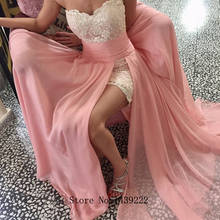 Pink Chiffon Pleat Sweetheart Evening Dresses Prom Girl Party Dress Cheap Vestidos De Fiesta De Noche Robe De Soiree Plus 2024 - buy cheap