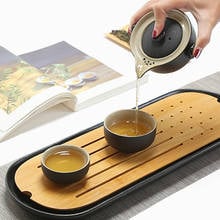 Conjunto de utensílios para chá kung fu, 1 copo, cerâmica, para viagem, ar livre, escritório, portátil, chinês, presente único 2024 - compre barato