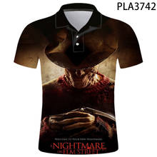 Summer Freddy Krueger 3D Printed Polo Shirt Men Fashion Camisas Streetwear Casual Harajuku Hombres Short Sleeve Ropa De Hombre 2024 - buy cheap