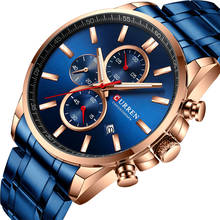 Curren 8368 Топ бренд мужские часы из нержавеющей стали мужские часы с хронографом кварцевые мужские спортивные часы Relogio Masculino Reloj Hombr 2024 - купить недорого