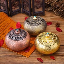 Antique Incense Burner Zinc Alloy Sandalwood Coil Incense Burner Indoor Aromatherapy Stove Gift Package Home Decoration Crafts 2024 - buy cheap