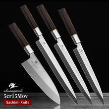 Shuangmali 4PCS Japanese Filleting Knives Set 5CR15 Steel Chef Sashimi Knife Cutting Salmon Deba Slicing Fish Sushi Knives Set 2024 - buy cheap