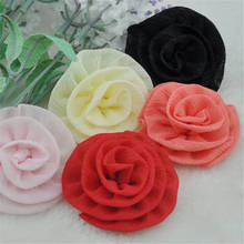 10pcs Upick Organza Ribbon Flower Rose Wedding Sewing Appliques Crafts B204 2024 - buy cheap