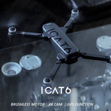 ICAT6-Dron teledirigido con cámara 4K HD, cuadricóptero inteligente sin escobillas, WiFi, FPV, brazo plegable Vs CG033 2024 - compra barato