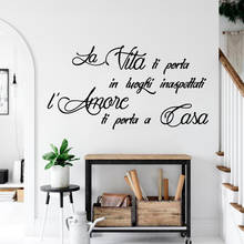 Italy Life Quote Vinyl Wall Decal Living Room Italian Life Brings You To Places Unexpected Quotes Wall Sticker Bedroom Kids 2024 - buy cheap