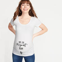 Camiseta feminina para gravidez, eu estou grávida, ninho, moda macia, camiseta para mulheres 2024 - compre barato