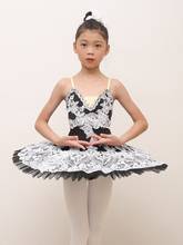 Vestido de Ballet para niñas, faldas de tutú bordadas en blanco y negro, trajes de actuación para chicas lindas, alta calidad 2024 - compra barato